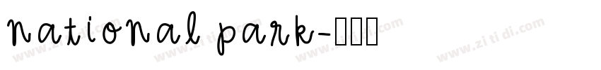 national park字体转换